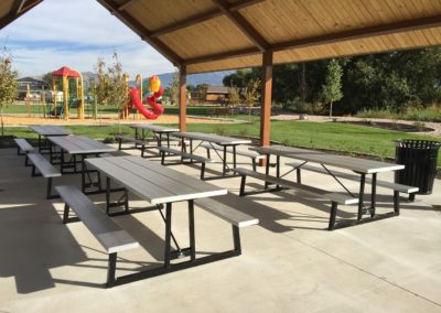 Anodized Aluminum Park Picnic Table