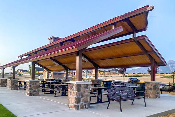 Pavilion Commercial Picnic Tables